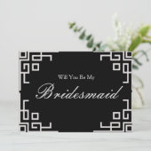 Silver Border Confetti Werden Sie meine Bridesmaid Einladung (Stehend Vorderseite)