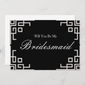 Silver Border Confetti Werden Sie meine Bridesmaid Einladung (Vorne/Hinten)