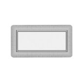 Silver Border Frame Blank Address Labels Adressaufkleber (Vorne)