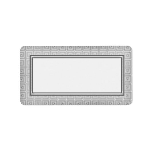 Silver Border Frame Blank Address Labels Adressaufkleber (Vorne)