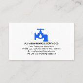 Silver Border Frame Klempnerservice Visitenkarte (Rückseite)