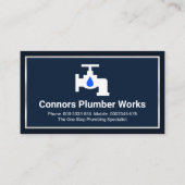 Silver Border Frame Klempnerservice Visitenkarte (Vorderseite)