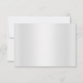 SILVER BOTANISCHE ANTWORTKARTE RSVP KARTE (Rückseite)