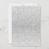 Silver Bouquet Glitzer ELEGANT CLASSY WEDY Einladung (Rückseite)