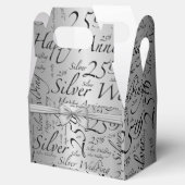 Silver Bow 25. Hochzeitstag Geschenkschachtel (Geöffnet)