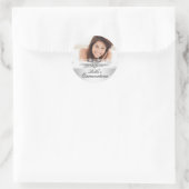 Silver Bow & Lace Quinceanera Sticker (Tasche)