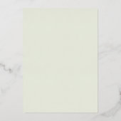 Silver Bow Sage Green Wappen Taufe Folieneinladung (Rückseite)