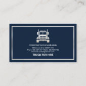 Silver Box Corner Frame Logistics Trucker Visitenkarte (Rückseite)