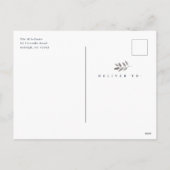 Silver Branches Frohe Weihnachts-Foto Feiertagspostkarte (Rückseite)