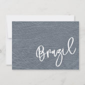 Silver Brazil Passport Dankeskarte (Rückseite)