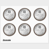 Silver Brown Product Packaging Labels mit Logo Runder Aufkleber (Blatt)