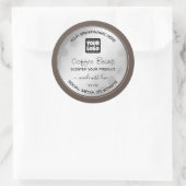 Silver Brown Product Packaging Labels mit Logo Runder Aufkleber (Tasche)