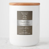 Silver Brown Wood Grain Packing Labels Lebensmitteletikett (Vorderseite)