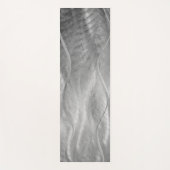 Silver Brushed Metal Abstract Yogamatte (Vorderseite)