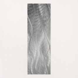 Silver Brushed Metal Abstract Yogamatte