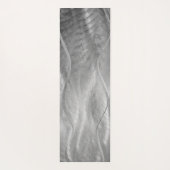 Silver Brushed Metal Abstract Yogamatte (Rückseite)