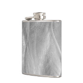 Silver Brushed Metal Abstrakt Flachmann (Links)