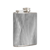 Silver Brushed Metal Abstrakt Flachmann (Rechts)