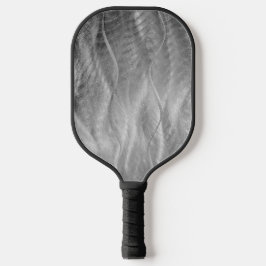 Silver Brushed Metal Abstrakt Pickleball Schläger