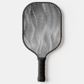 Silver Brushed Metal Abstrakt Pickleball Schläger (Rückseite)