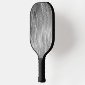 Silver Brushed Metal Abstrakt Pickleball Schläger (Links)