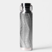 Silver Brushed Metal Abstrakt Trinkflasche (Vorne)