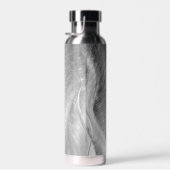 Silver Brushed Metal Abstrakt Trinkflasche (Rechts)