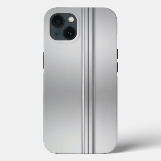 Silver Brushed Metal Doors iPhone Case (Rückseite)