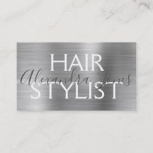 Silver Brushed Metal Hair Stylist