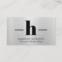 Silver Brushed Metal Letter H Monogram Hair Makeup