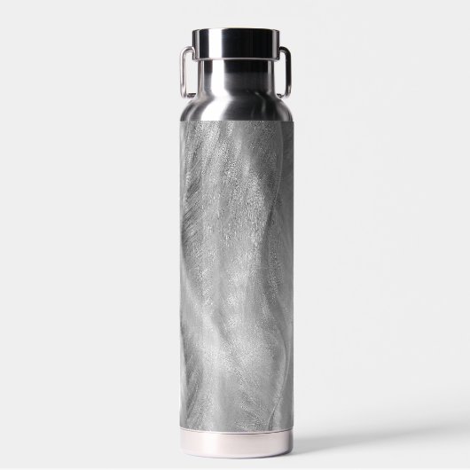 Silver Brushed Metal Trinkflasche (Vorne)