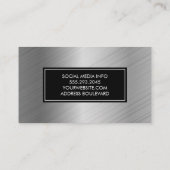 Silver Brushed Visitenkarte (Rückseite)
