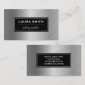Silver Brushed Visitenkarte (Vorne/Hinten)