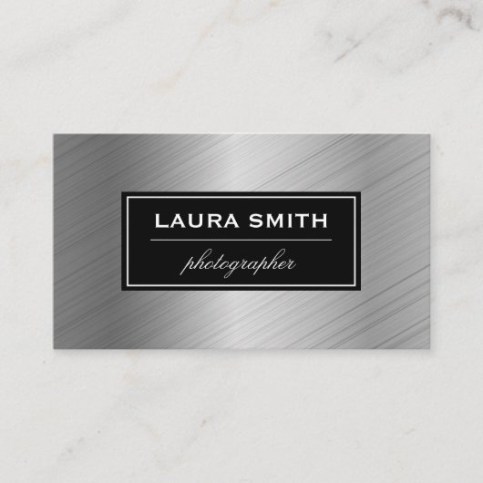 Silver Brushed Visitenkarte (Vorderseite)