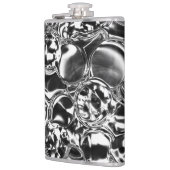 Silver bubbles with glass or metal tone flachmann (Links)