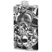 Silver bubbles with glass or metal tone flachmann (Links)