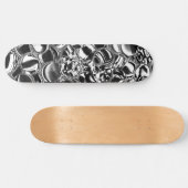 Silver bubbles with glass or metal tone skateboard (Horizontal)