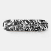 Silver bubbles with glass or metal tone skateboard (Horizontal)