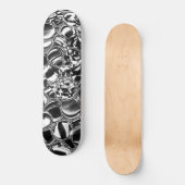 Silver bubbles with glass or metal tone skateboard (Vorderseite)