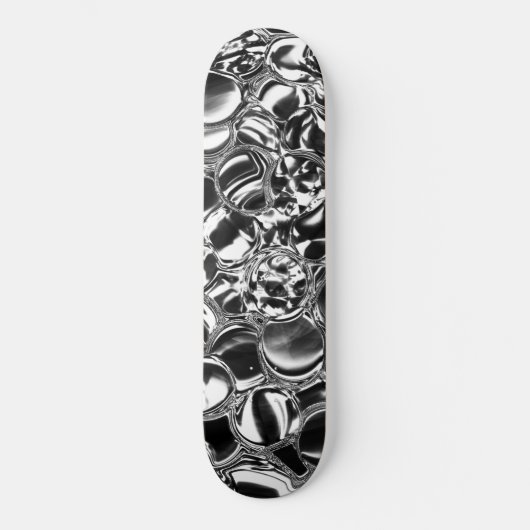 Silver bubbles with glass or metal tone skateboard (Vorderseite)