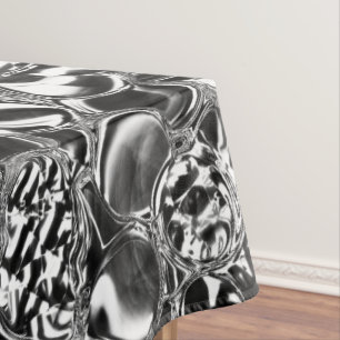 Silver bubbles with glass or metal tone tischdecke