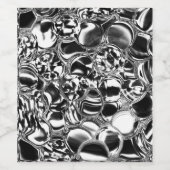 Silver bubbles with glass or metal tone weinetikett (Einzelnes Label)