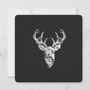 Silver Buck on Carbon Fibre Decor