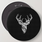 Silver Buck on Carbon Fibre Decor Button (Vorne & Hinten)