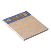 Silver Buckle auf Denim Notizblock (angewinkelt)