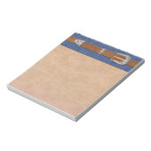Silver Buckle auf Denim Notizblock (Rotiert)