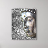 Silver Buddha Face Canvas Print Leinwanddruck (Vorderseite)