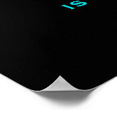 Silver Buddha Kopfstatue mit inspirierendem Zitat Poster (Ecke)