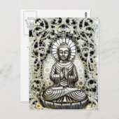 Silver Buddha Postcard Postkarte (Vorne/Hinten)