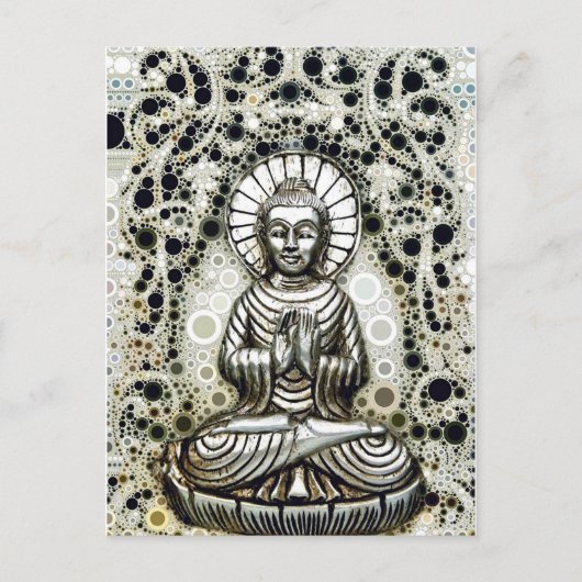 Silver Buddha Postcard Postkarte (Vorderseite)